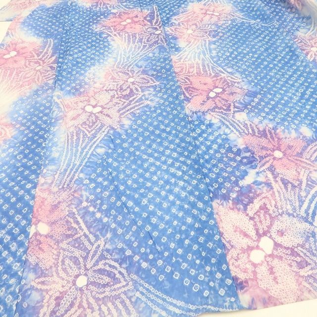 新品・浴衣】有松鳴海絞り 夏着物 綿 仕付け糸付 tomihisa“夢中に