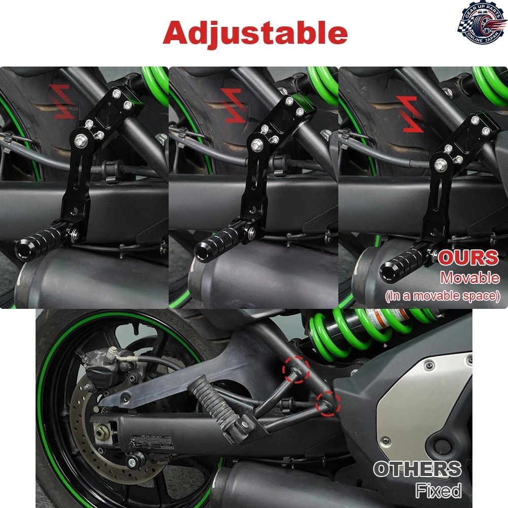 ヤマハ XTZ690 2019 2020-2024 モーターサイクル ライダー フットペグ