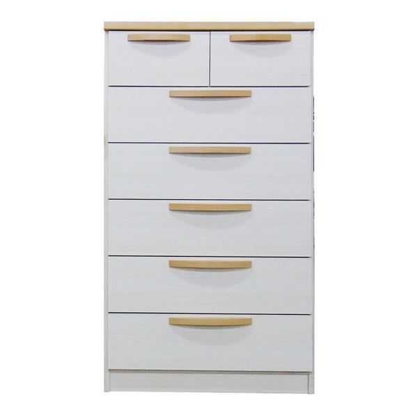 ハイチェスト 6段 幅69.5cm ナチュラル 日本製 スリム 完成品【ナチュラル・幅69.5cm】