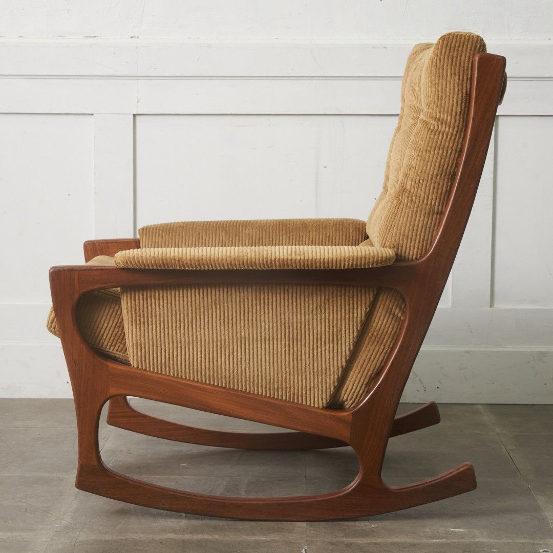 張替済 イギリス Gimson & Slater ヴィンテージ ロッキングチェア 揺り椅子 ソファ 無垢材 北欧 スタイル Folke Ohlsson モダン 101694 - サムネイル