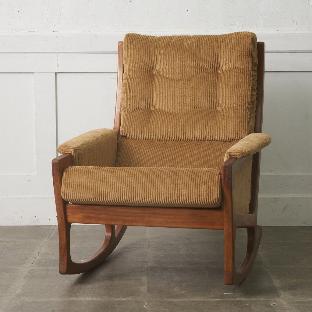 張替済 イギリス Gimson & Slater ヴィンテージ ロッキングチェア 揺り椅子 ソファ 無垢材 北欧 スタイル Folke Ohlsson モダン 101694 - サムネイル