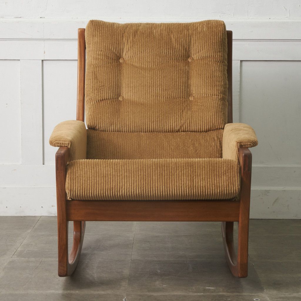 張替済 イギリス Gimson & Slater ヴィンテージ ロッキングチェア 揺り椅子 ソファ 無垢材 北欧 スタイル Folke Ohlsson モダン 101694 - サムネイル