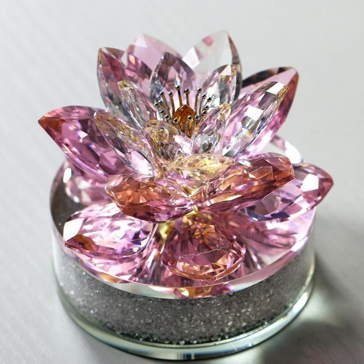 超美品水晶蓮花置物B203/YS/158A
