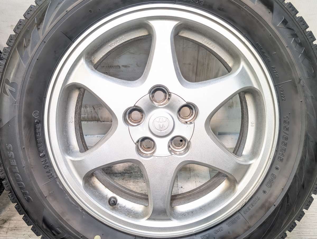 195/65R15 ブリヂストン ブリザック VRX2 トヨタ純正 15x6.0 39 100-5