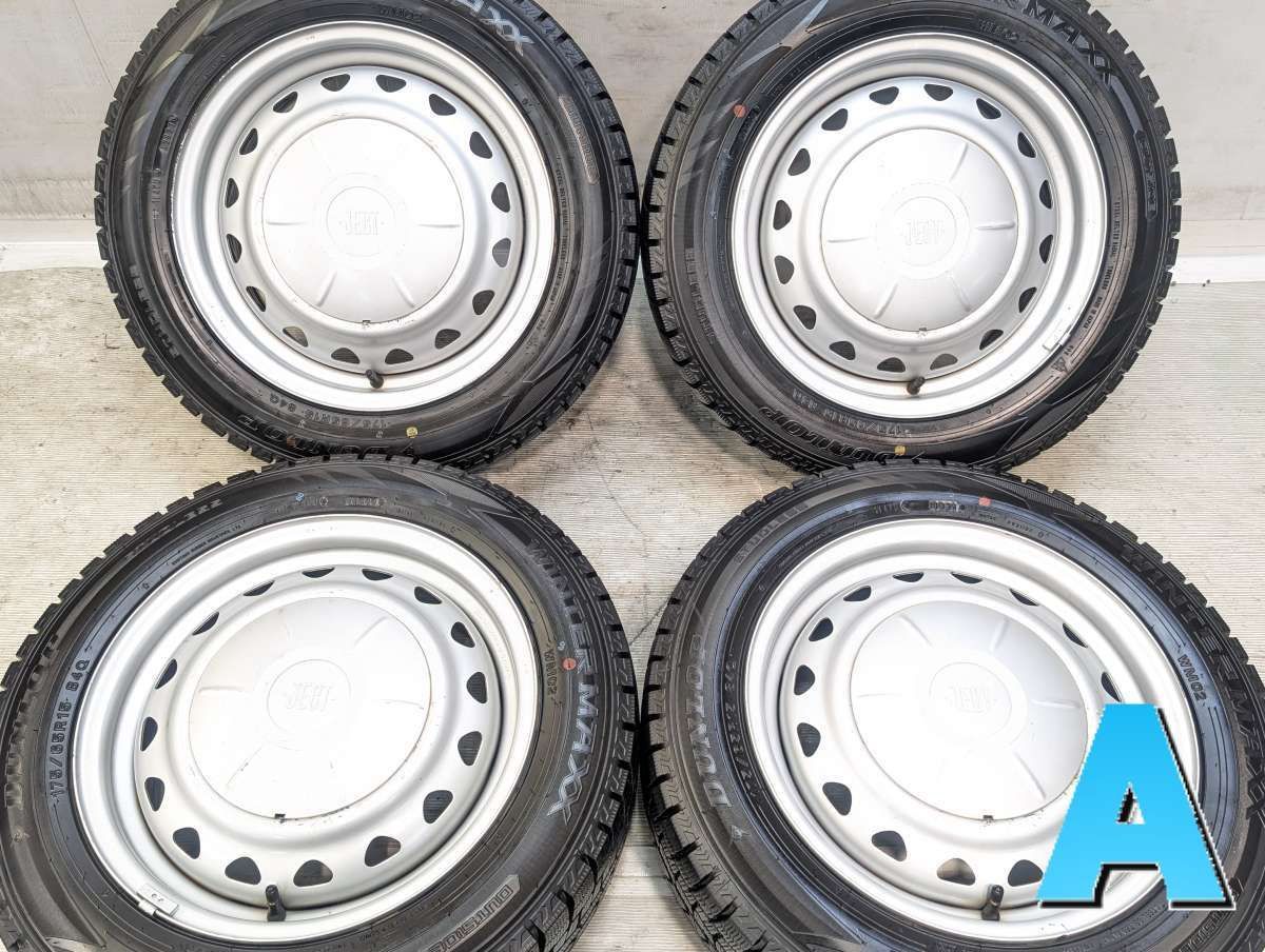 175/65R15 ダンロップ ウィンターマックス WM02 　 JECT YE 15x6.0 45 100/114.3-4穴 中古タイヤ スタッドレスタイヤ ホイールセット 4本セット w15260614026