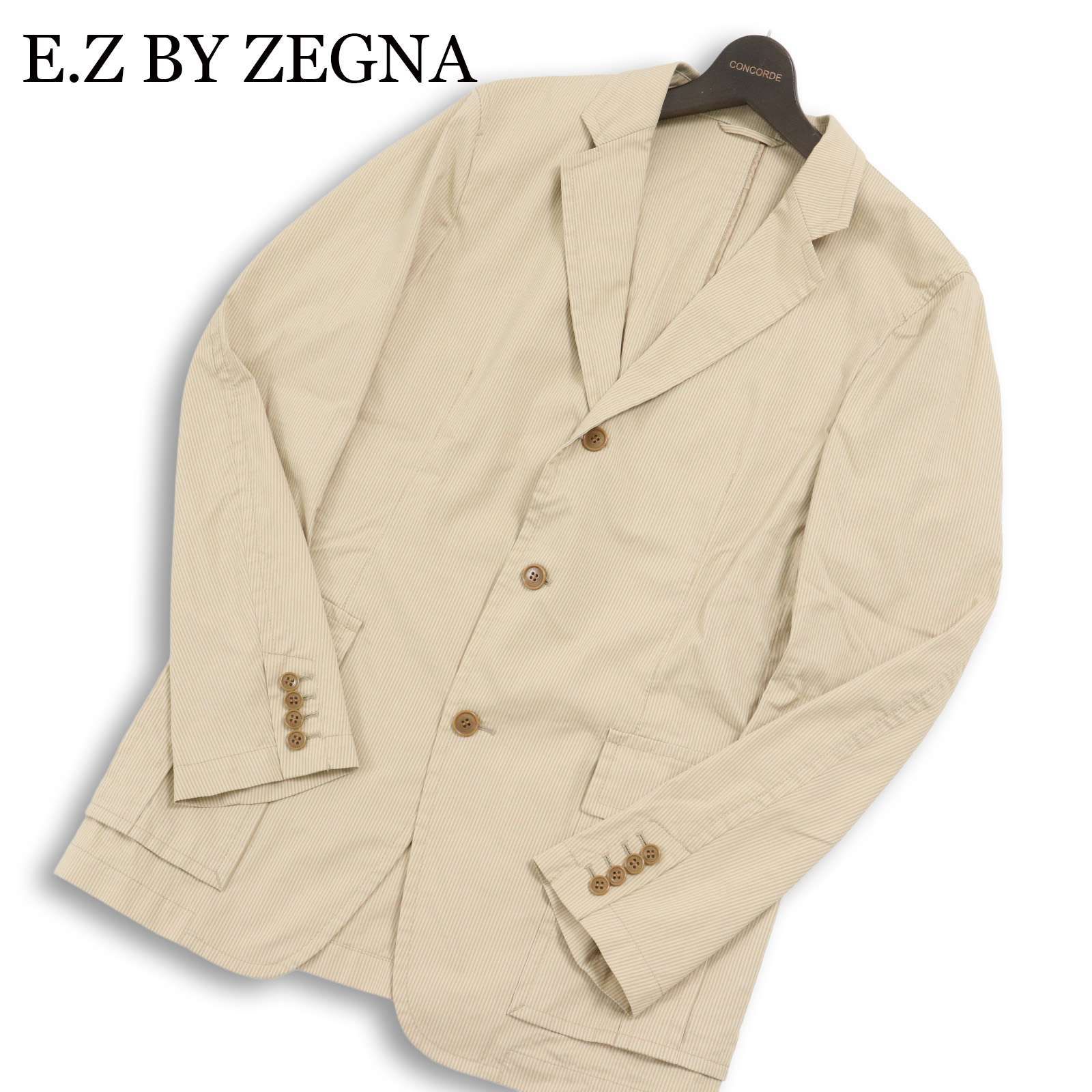 E.Z. BY ZEGNA ゼニア ブルゾン　L E.Z BY ZEGNA イージー バイ ゼニア 春夏☆ ストライプ テーラード