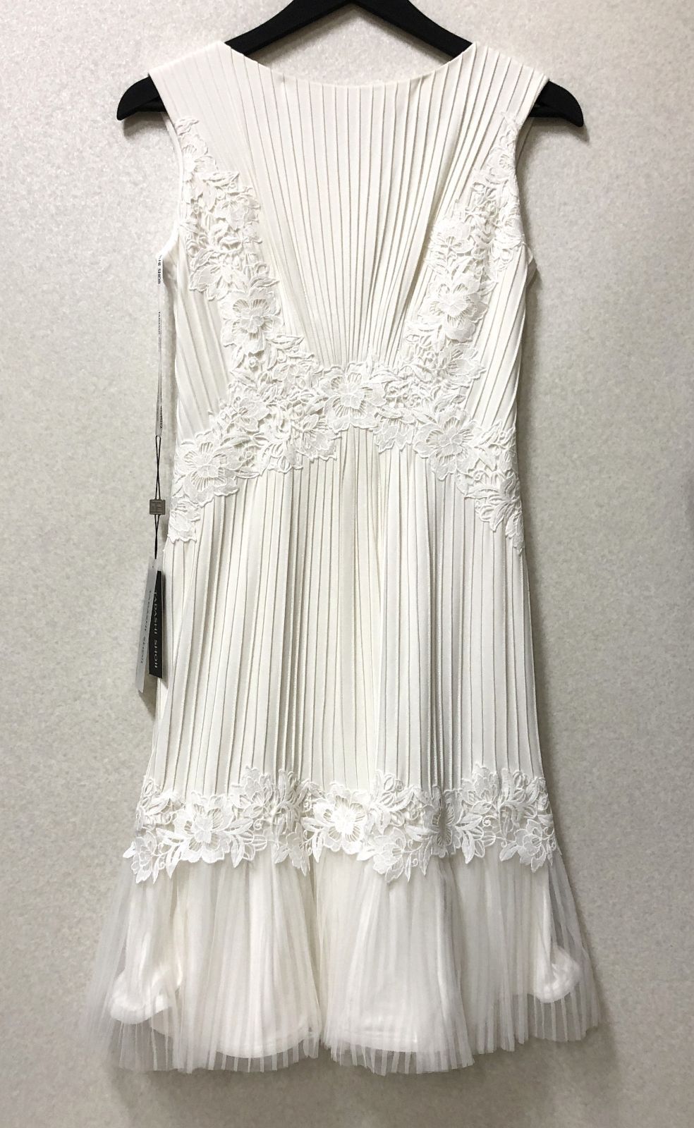 D585 TADASHI SHOJI タダシショージ ノースリーブワンピース サイズ0