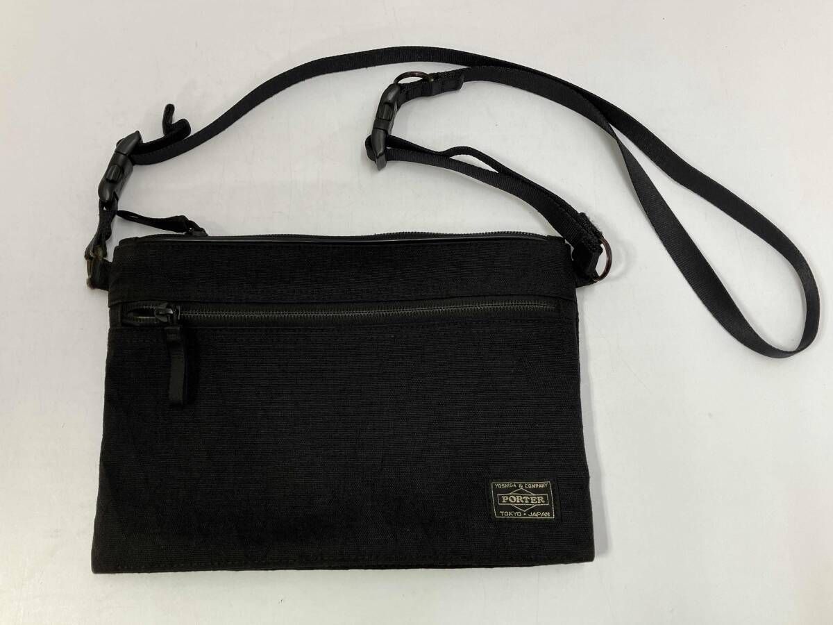 PORTER ハイブリッド ショルダーバッグ サコッシュ ブラック ポーター