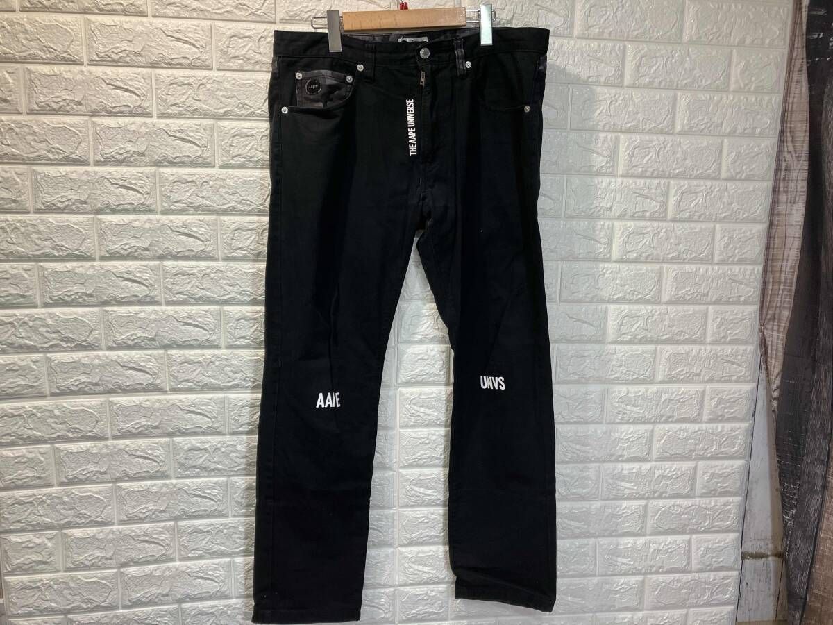 A BATHING APE アベイシングエイプ AAPPTM6230XX7 ブラックパンツ Lサイズ