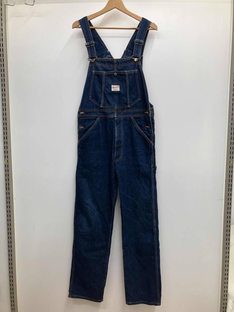 wrangler ラングラー オーバーオール バックポケットWステッチ サイズL インディゴブルー