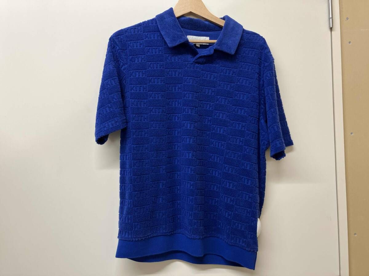 KITH/MONOGRAM LEOTERRY POLO/半袖ポロシャツ/ブルー 8,301円