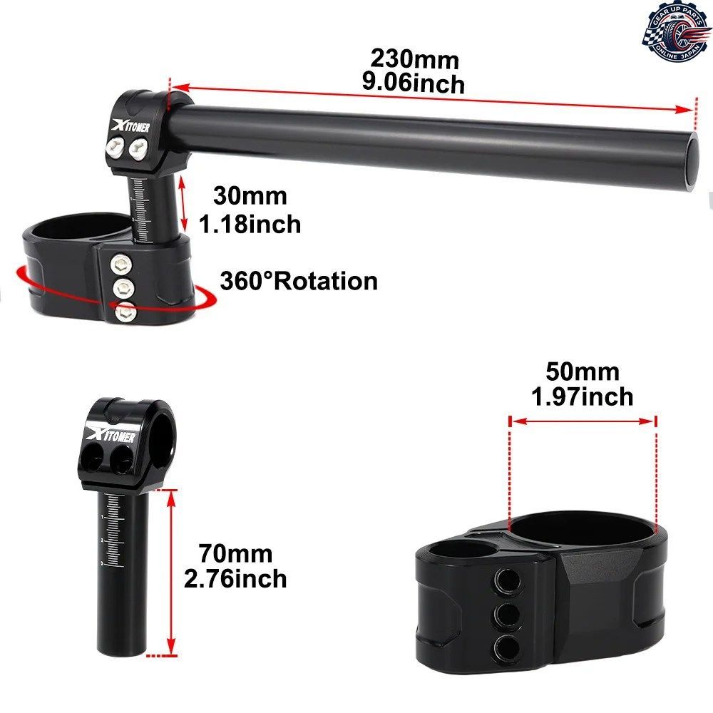 BOLEX ハンドグリップ　H16用 Zx6r  クリップオンハンドル Amazon 43mmクリップオンハンドルバー