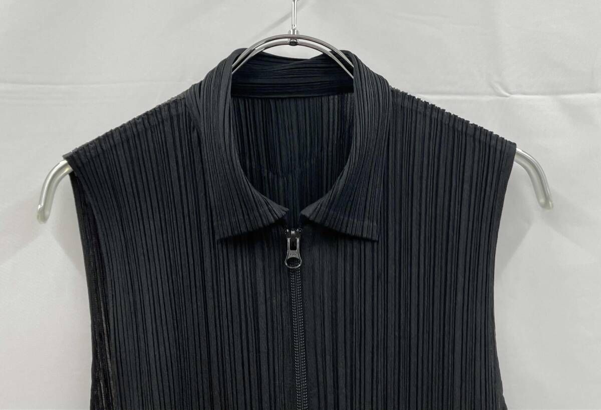 PLEATS PLEASE ノースリーブ ハウンドトゥース プリーツ サイズ3 