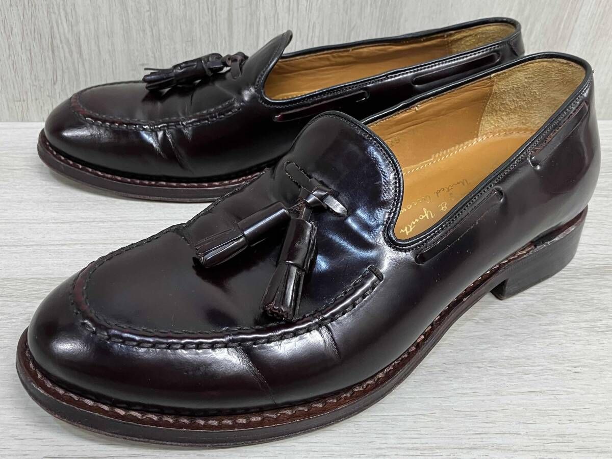 Jalan Sriwijiaya 本革 レザー タッセル ローファー ドレス シューズ ジャランスリワヤ ブラウン メンズ 6 1/2 約25cm 98629 M 02