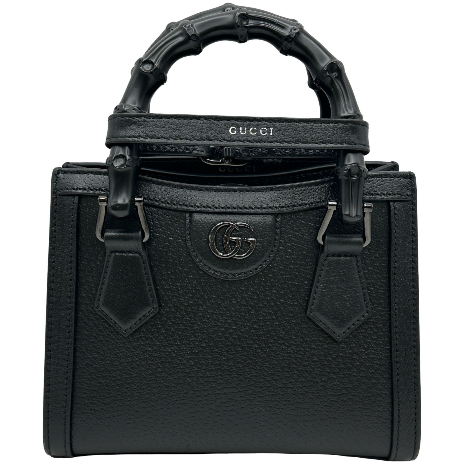 グッチ GUCCI ダイアナスモールバッグ 702732 ブラック レザー レディース ハンドバッグ