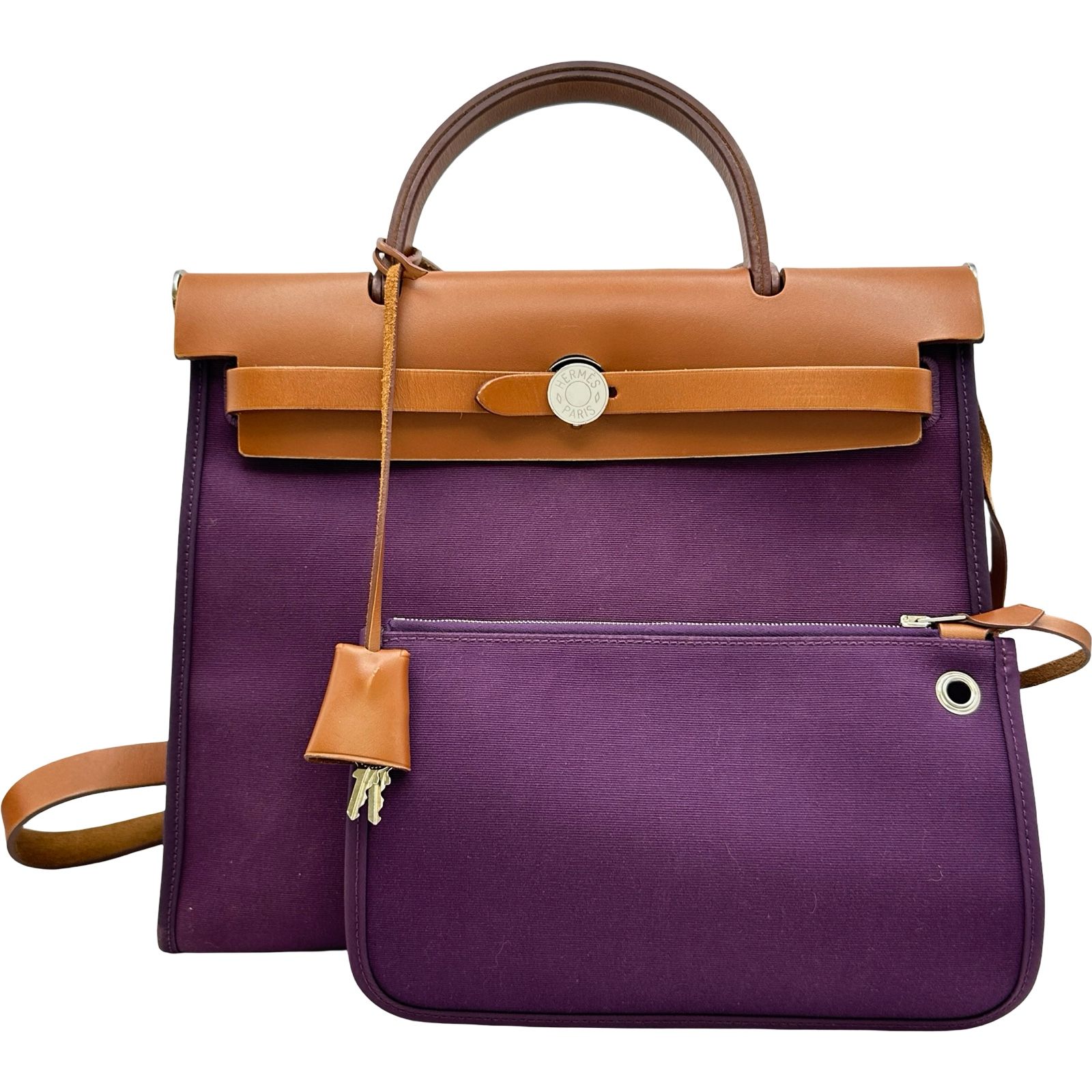 エルメス HERMES エールバッグジップPM □O刻印 カシス/フォーヴ/シルバー金具 トワル/ハンター レディース ショルダーバッグ 133,000円