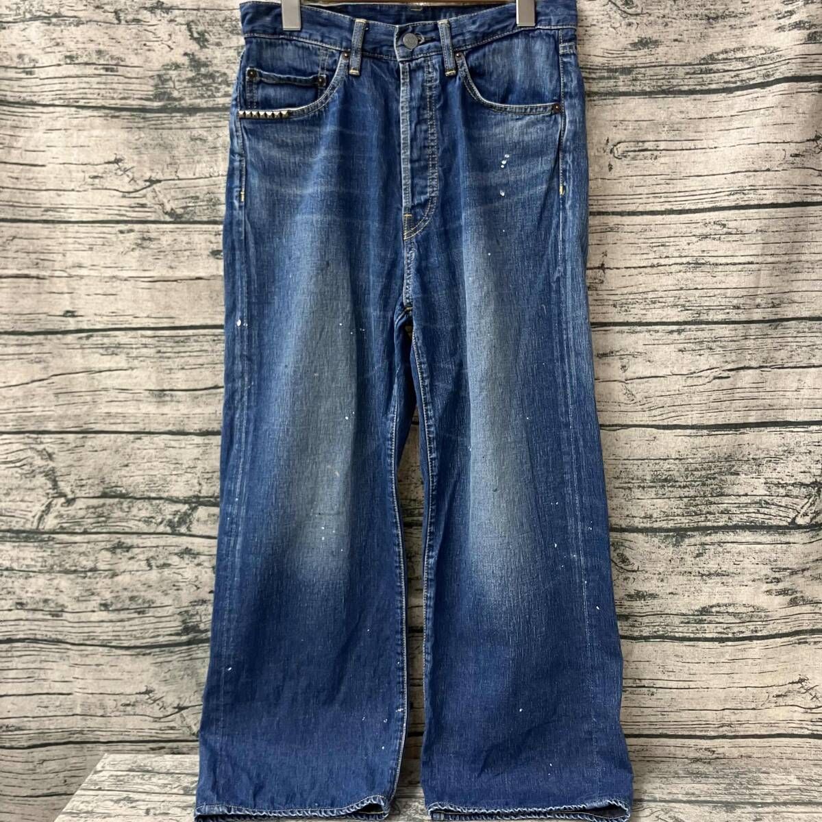 HYSTERIC GLAMOUR ヒステリックグラマー ジーンズ w28 02251AP52 WAP加工 バギーストレート