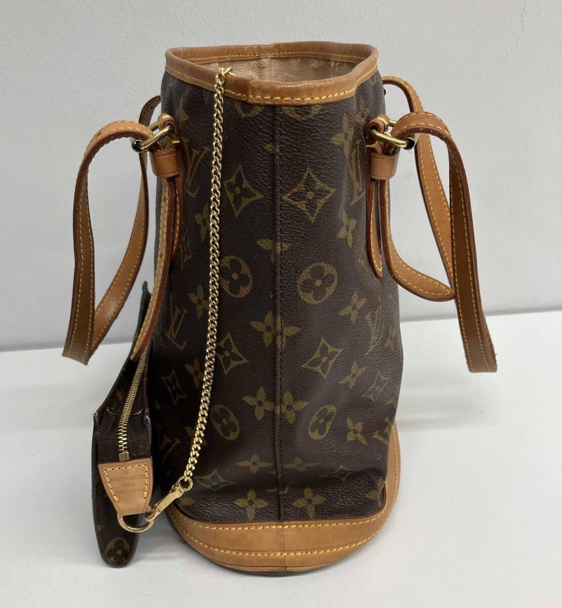 LOUIS VUITTON モノグラム バケットPM ポーチ付き M42238 トートバッグ