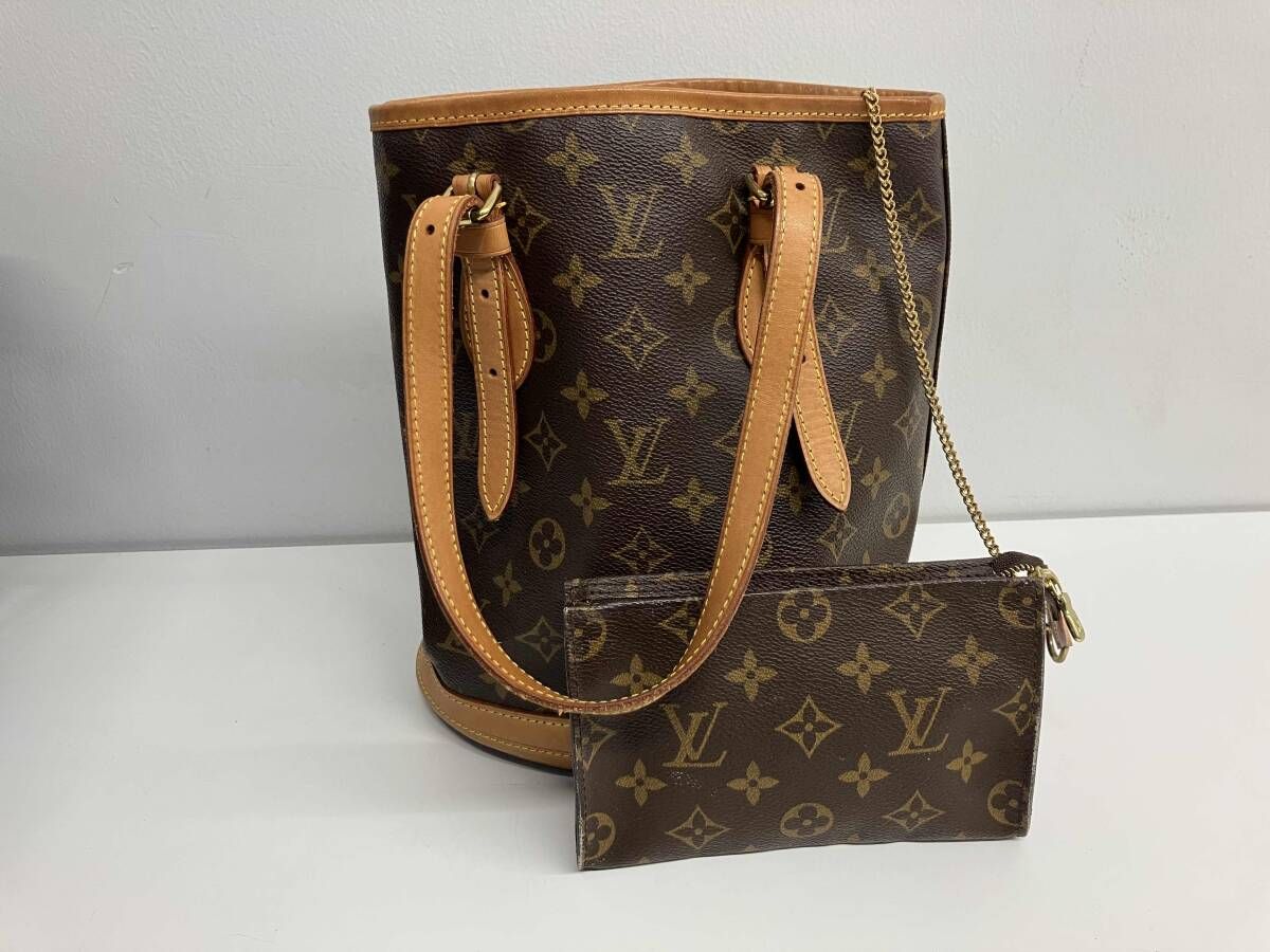 LOUIS VUITTON モノグラム バケットPM ポーチ付き M42238 トートバッグ