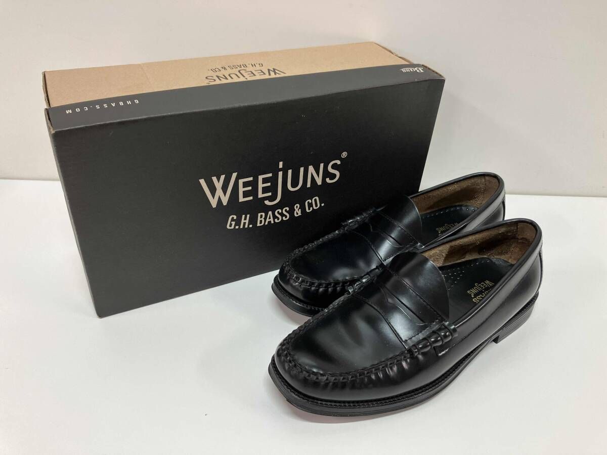G.H.BASS ジーエイチバス WEEJUN ウィージャンズ コインローファー ブラック 25.5cm ローファー