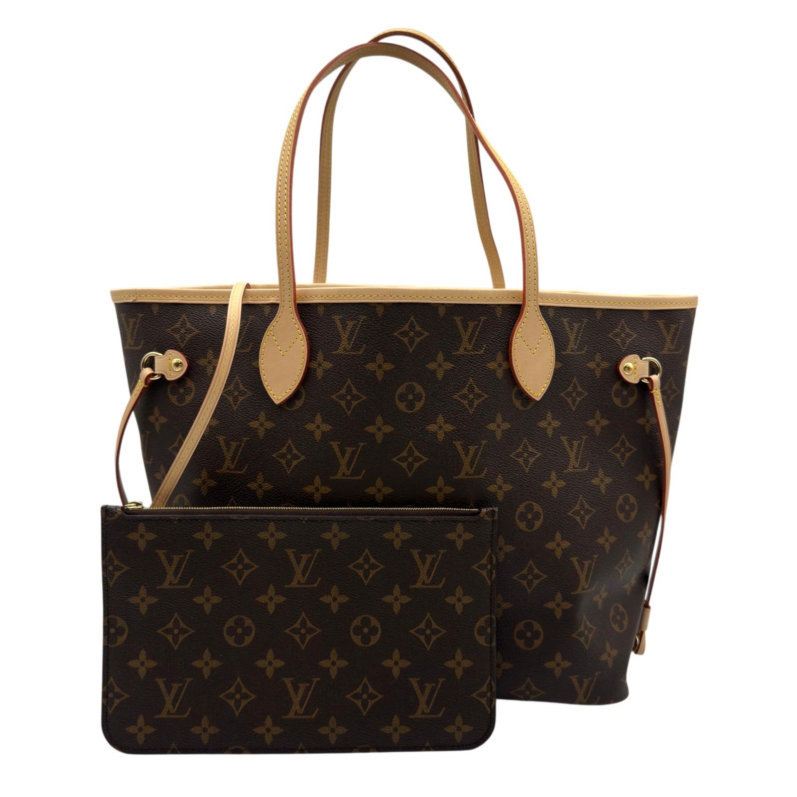 ルイ・ヴィトン LOUIS VUITTON ネヴァーフルMM M46975 ブラウン モノグラム/レザー レディース トートバッグ