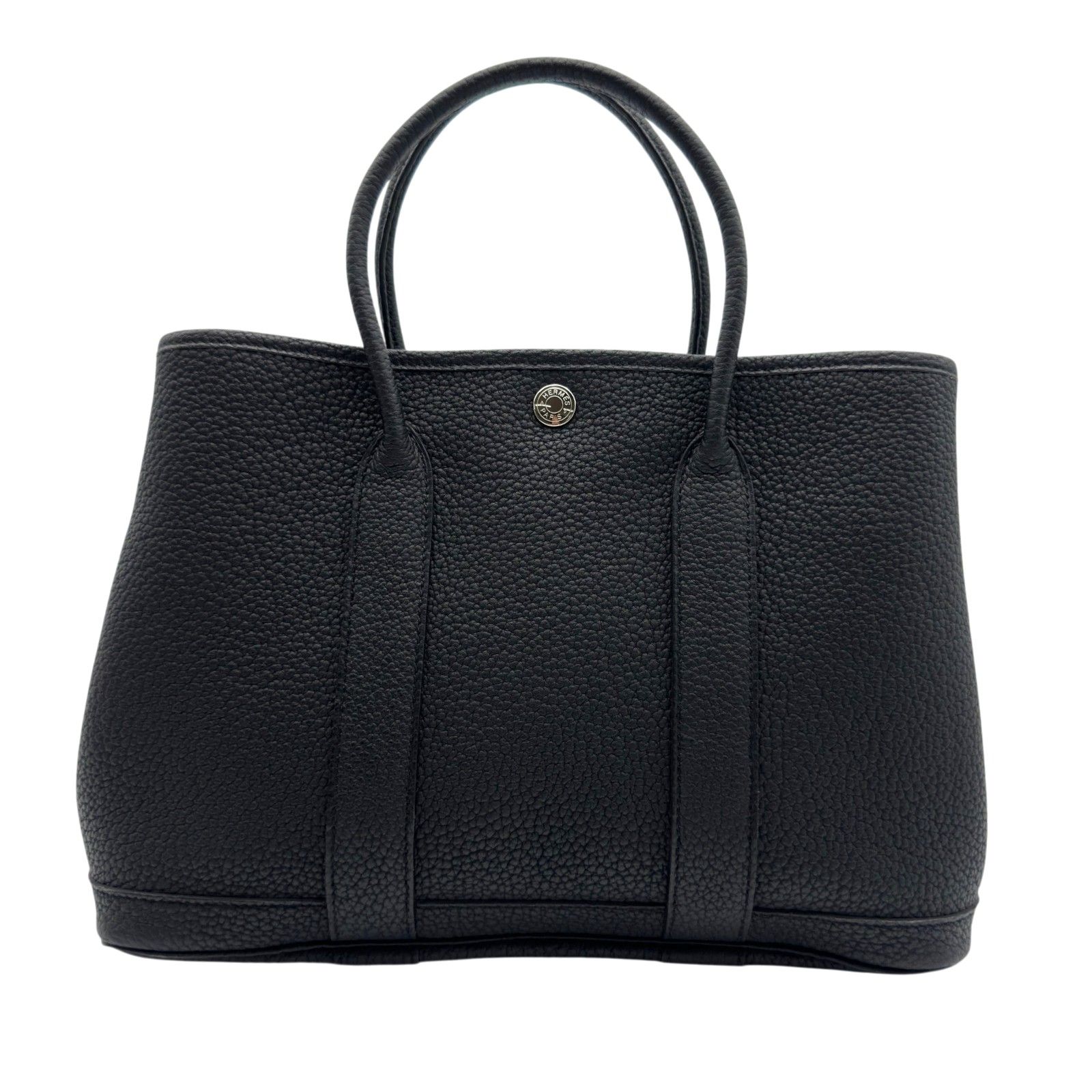 エルメス HERMES ガーデンパーティTPM C刻 ブラック シルバー金具 ネゴンダ レディース トートバッグ