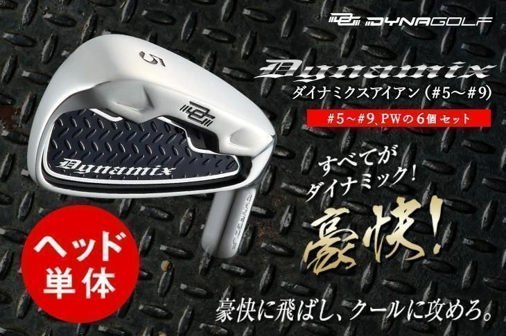 【新品】簡単 扱いやすい ダイナミクスアイアン ヘッド6個セット