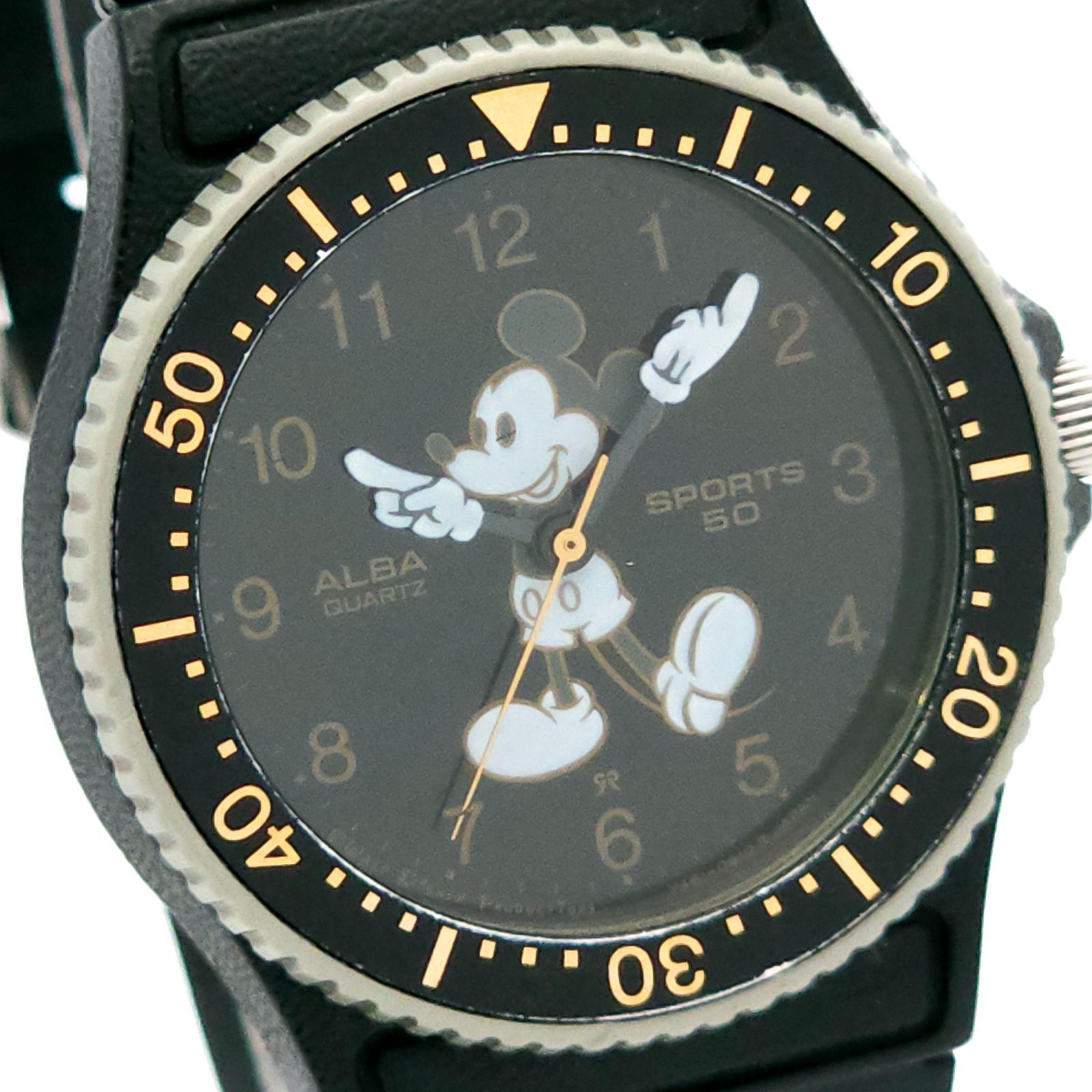 ドラゴン さん >セイコーアルバ スポーツV451-0170ミッキーマウス #6 SEIKO セイコー アルバ スポーツ50 ミッキーマウス Y481-017A QZ 動作