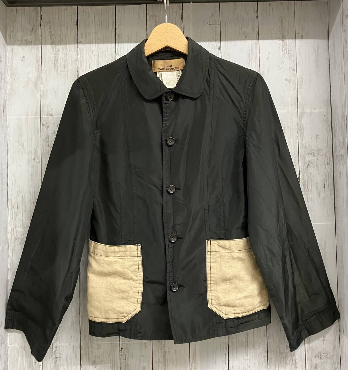 tricot COMME des GARÇONS コムデギャルソン/ナイロンジャケット/サイズ表記なし/ブラック/TJ-100260/ポリエステル