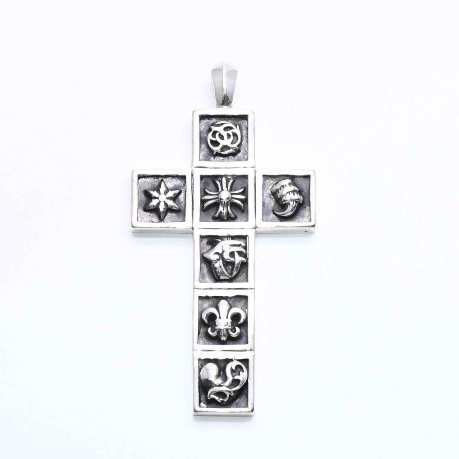 CHROME HEARTS クロムハーツ MULTI FRAMED CROSS マルチフレームドクロス ペンダントトップ 重量41.40g シルバ−925 美品 中古 4a004549