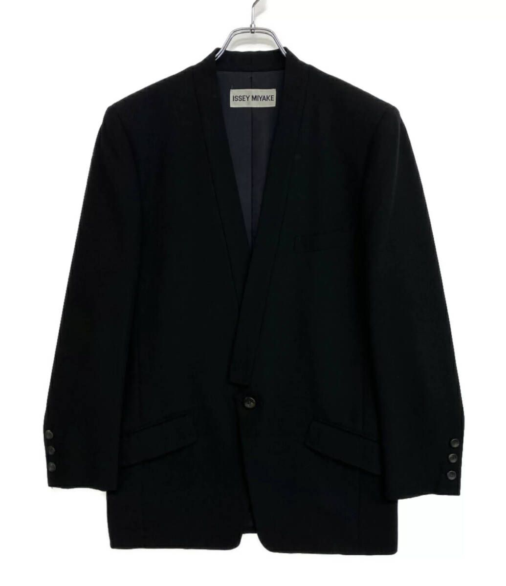 ISSEY MIYAKE ノーカラージャケット IM13-FD332 メンズ SIZE M イッセイミヤケ
