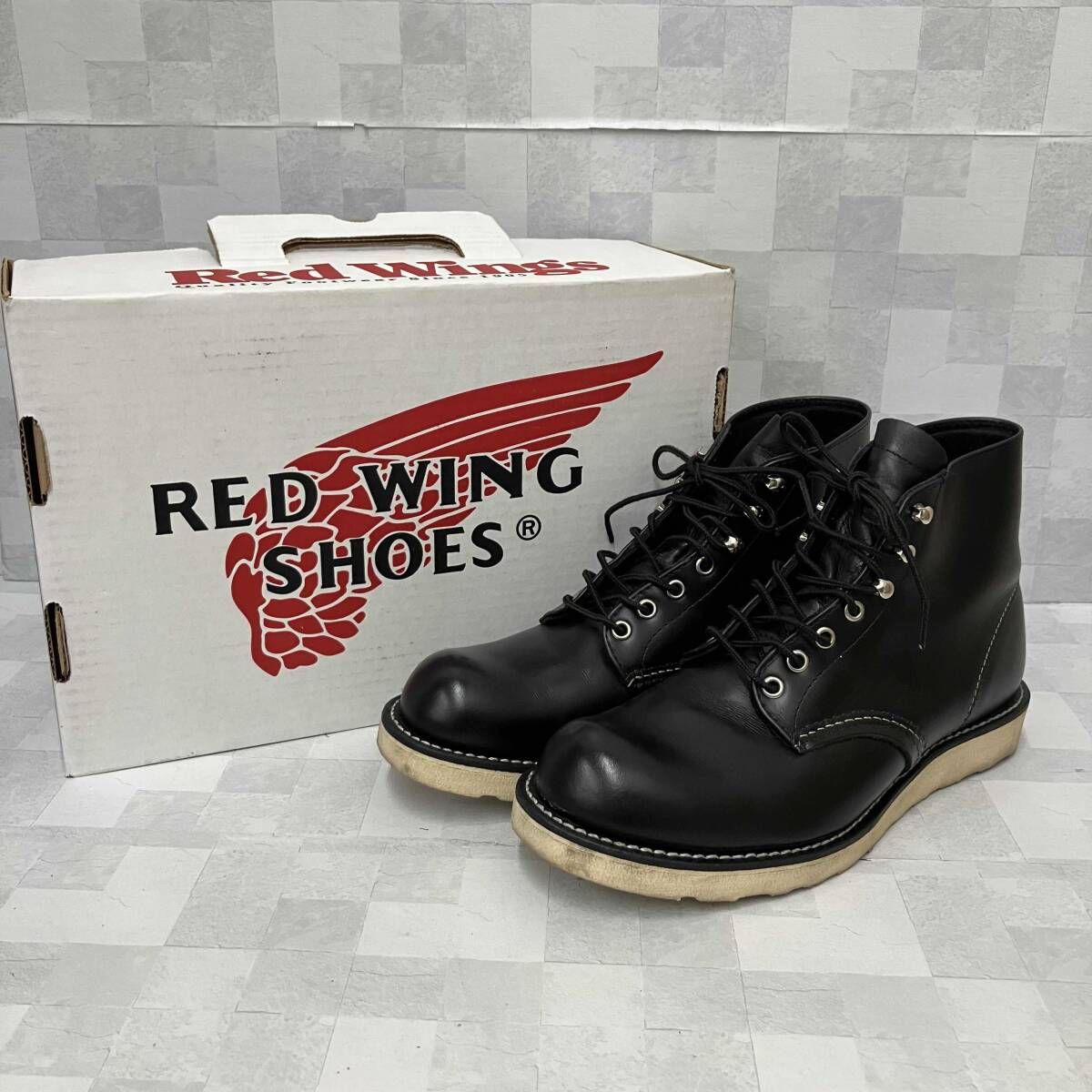 RED WING レッドウィング ブーツ 復刻版犬タグ 8165 アイリッシュセッター 26.5cm ブラック 箱あり