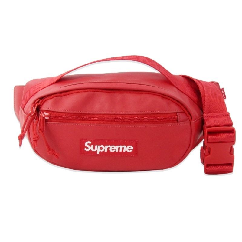 Supreme ウエスト バッグ レッド CORDURA シュプリーム 美品 Supreme シュプリーム LEATHER WAIST BAG 23AW レッド レザー ウエスト