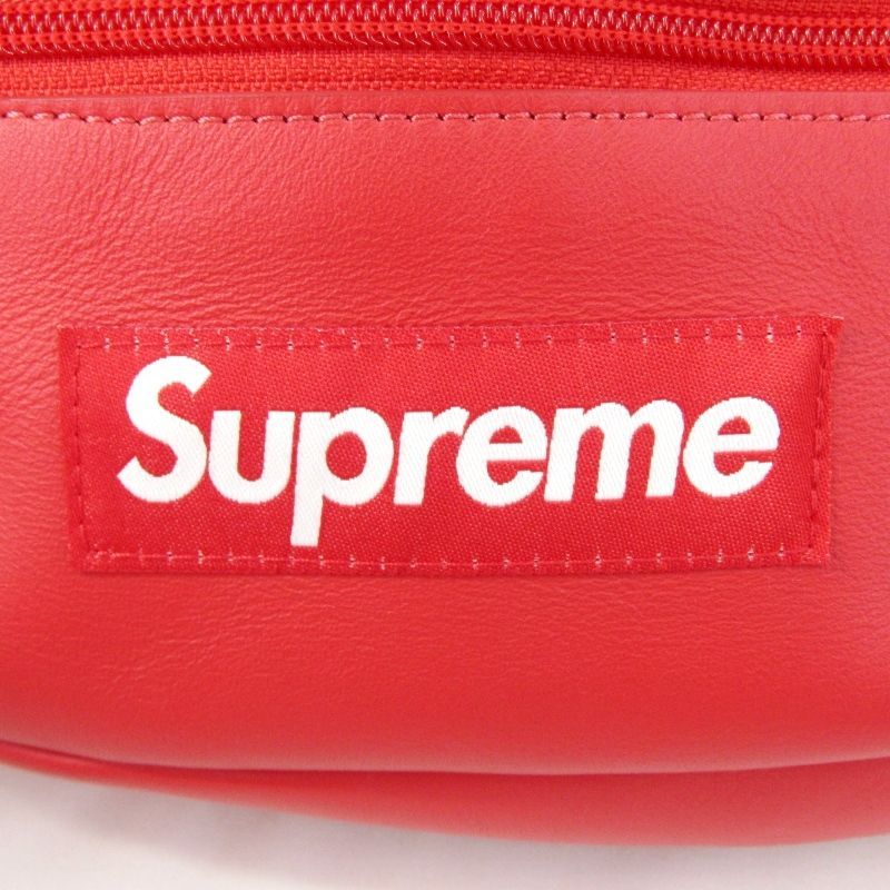 Supreme シュプリーム LEATHER WAIST BAG 23AW レッド レザー ウエスト