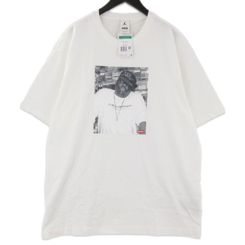 未使用 Supreme × Jordan シュプリーム Biggie S/S Top 24AW HJ8385-100 半袖Tシャツ ビギー ジョーダン 24FW ホワイト 白 XL 71016123