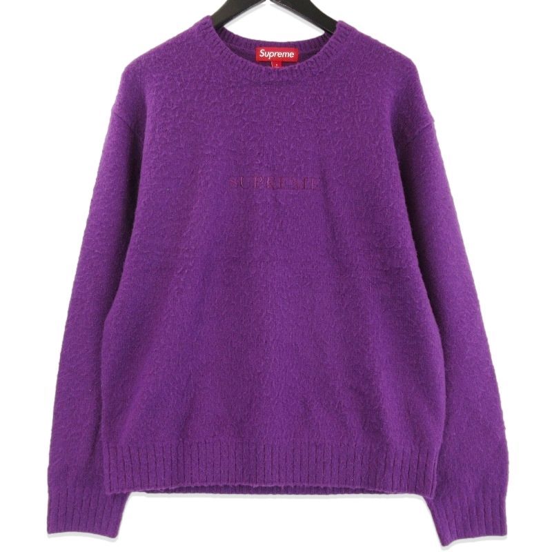 centerさん専用Supreme パープル ニットセーター M Supreme シュプリーム ニットセーター Pilled Sweater ウール パープル