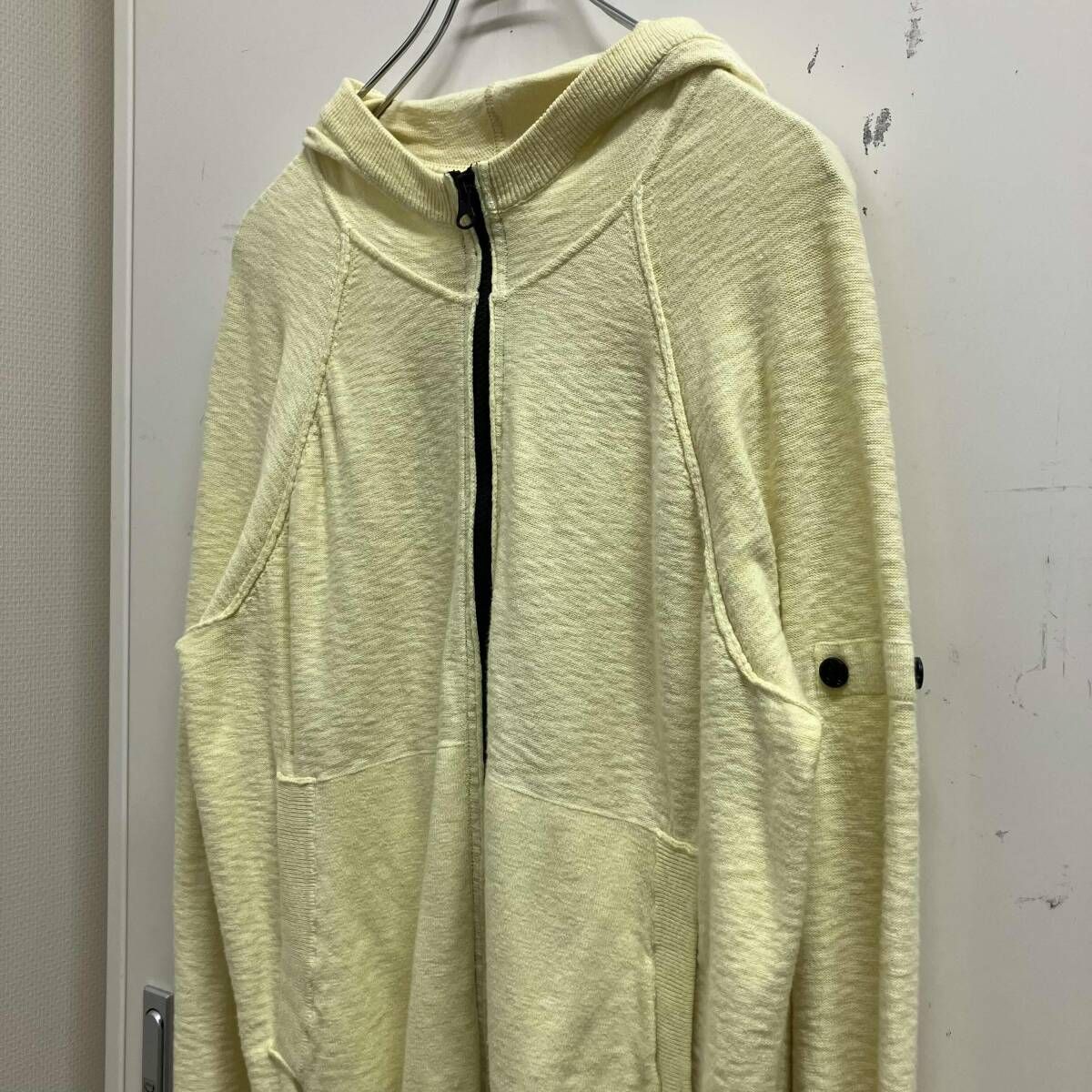 STONE ISLAND ニットパーカーワッペンHB4 サイズS レモンイエロー