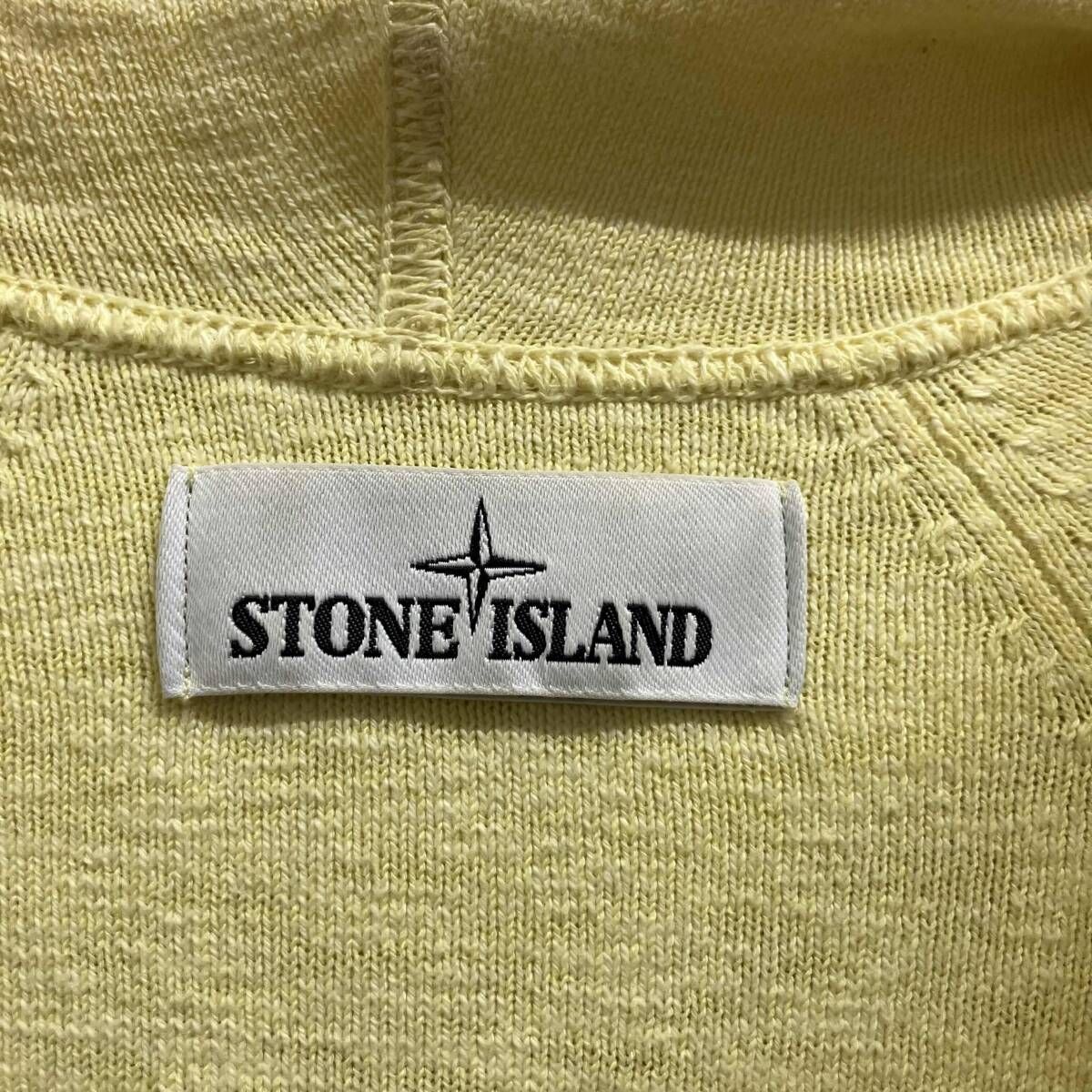 STONE ISLAND ニットパーカーワッペンHB4 サイズS レモンイエロー