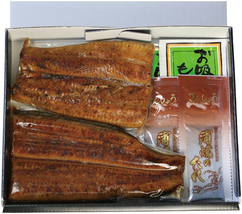夏の贈り物お中元 浜松・浜名湖うなぎ蒲焼2人前（カット） うなぎ蒲焼（カット）（110g）・たれ＆山椒・粉末吸物×各2