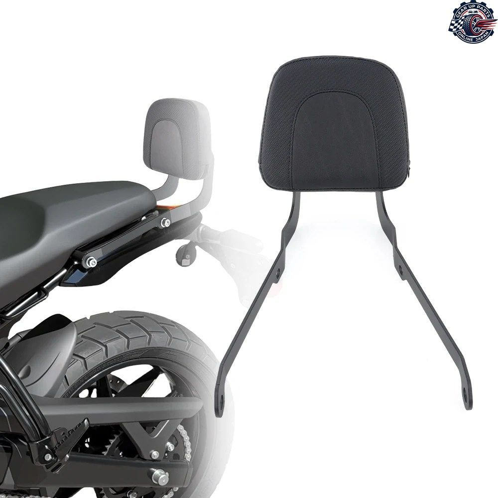 オートバイ用リアパッセンジャーシートバックレスト、バックレストホルダー、クッションパッド付きシーシーバー、ゲリラ450 2024-2025 ロイ