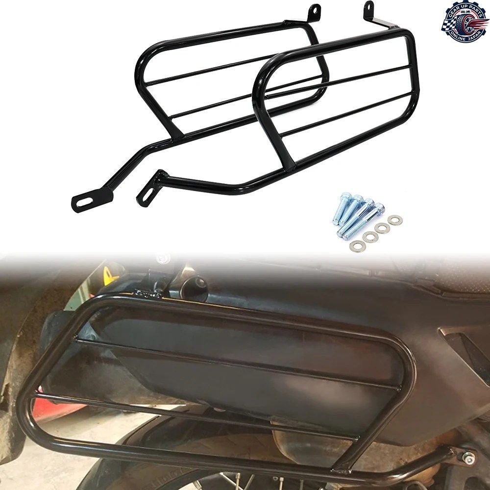カワサキ KLR650 1987-2018 サイドサドルバッグサポート テールトランクケースブラケット パニアラック サイドキャリア