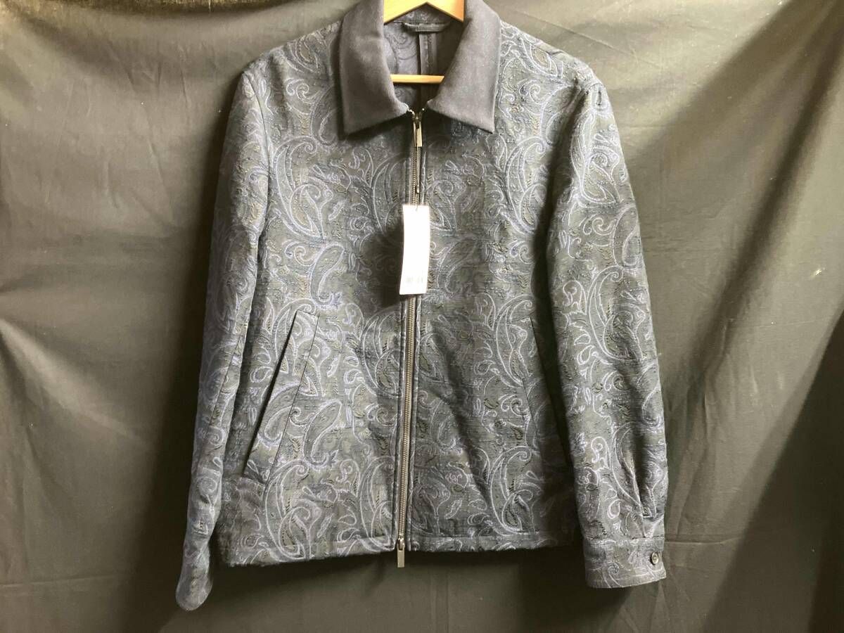 [タグ付き] JOSEPHHOMME ジョセフオム　エスニカルスラブジャカード ジップアップブルゾン(JRJHLM0202) サイズ46