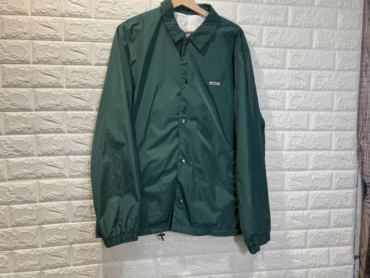 ATON エイトン BOTANICAL_DYED_NYLON COACH JACKET ボタニカル ダイド ナイロン コーチジャケット JKA1SW0060 サイズXL カラーグリーン