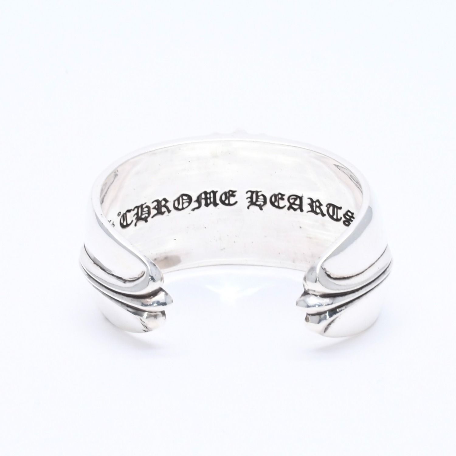 極美品 CHROME HEARTS クロムハーツ BANGLE WIDE CUFF CH PLUS CH