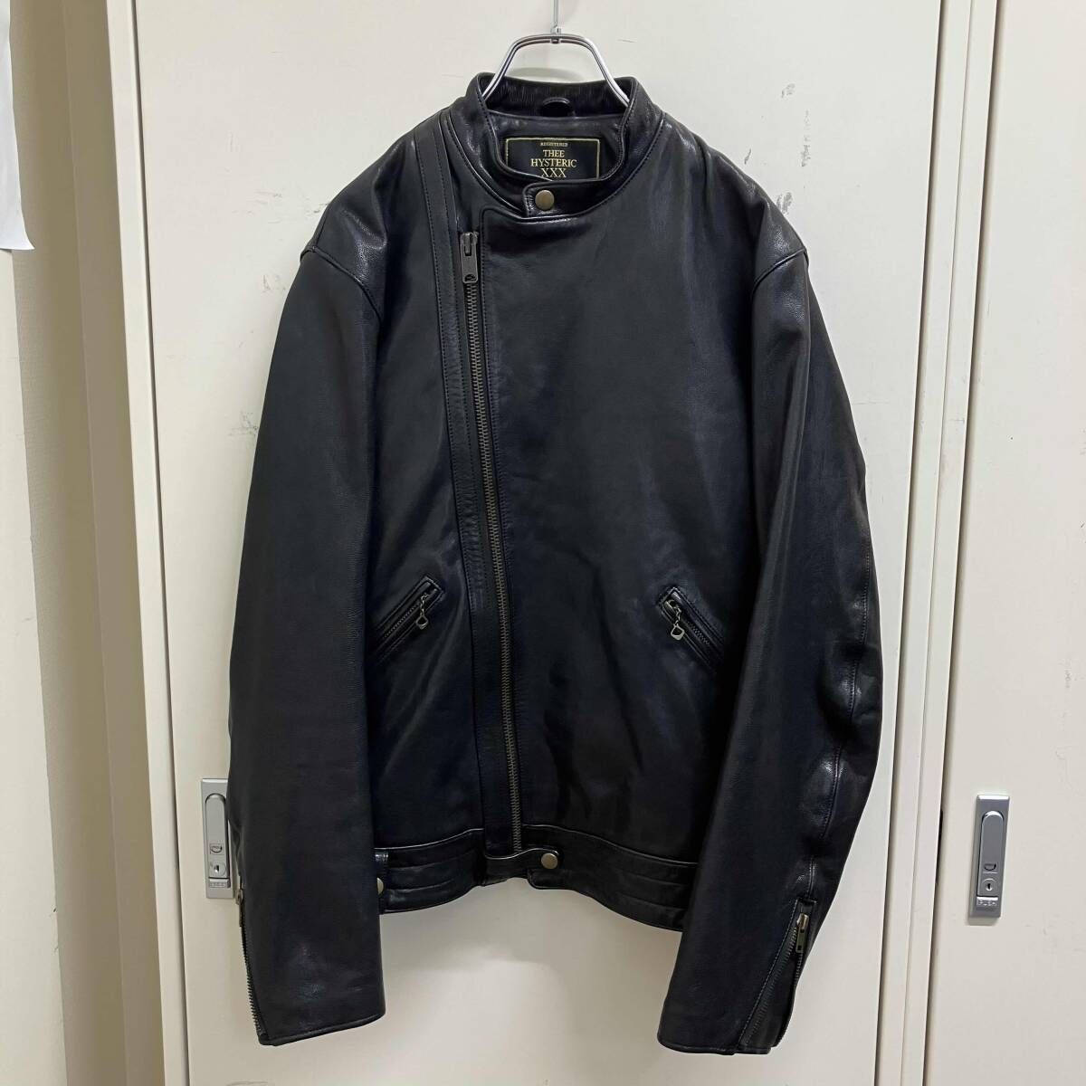 HYSTERIC GLAMOUR THEE HYSTERIC XXX シングルライダースジャケット ブラック L ヒステリックグラマージィヒステリックトリプルエックス
