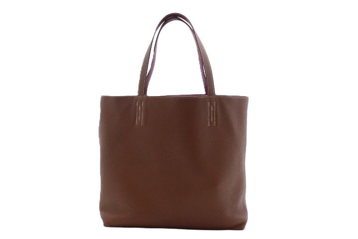 HERMES エルメス ドゥブルセンス45 リバーシブル トートバッグ トリヨンクレマンス マロンドインディ/トスカ □P(約2012年)刻印 レディース【中古】460