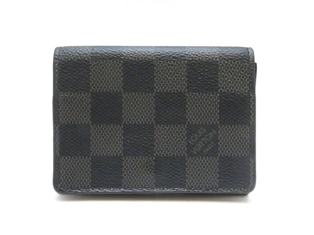 LOUIS VUITTON　ルイ・ヴィトン　アンヴェロップ・カルト・ドゥ・ヴィジット　カードケース　ダミエ・グラフィット　N63338【中古】430