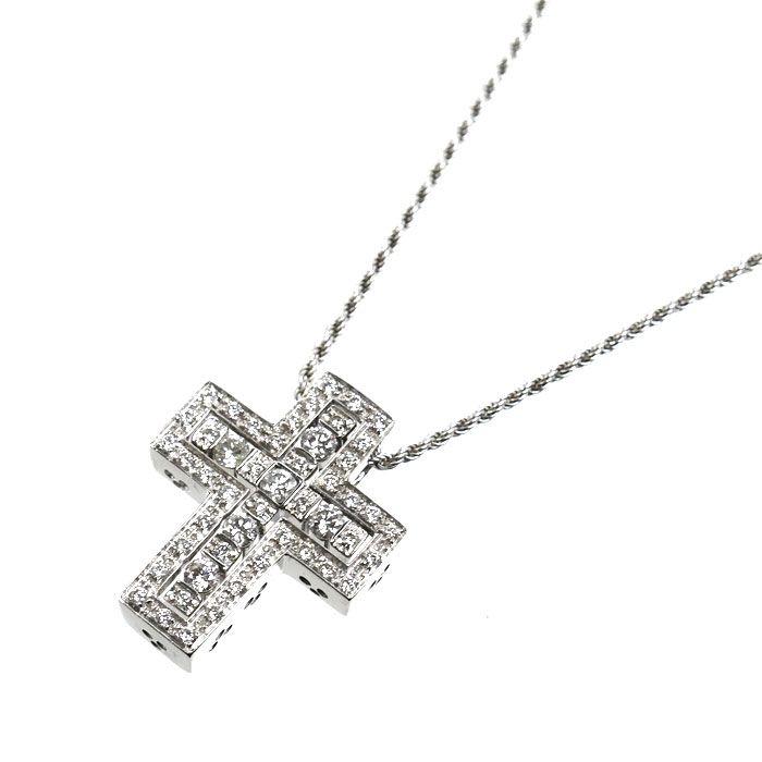 Damiani ダミアーニ K18WG ホワイトゴールド ベルエポック ダイヤ ネックレス ダイヤモンド 9.4g 39/43cm レディース 中古 美品