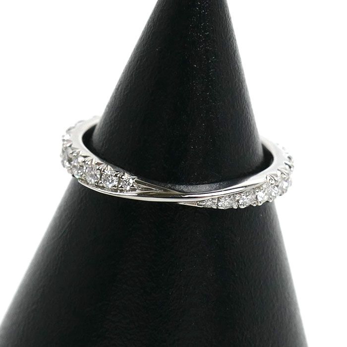 HARRY WINSTON ハリーウィンストン Pt950プラチナ ブリリアント ラブ リング・指輪 WBDPRDPABRL-032 ダイヤモンド 4.5号 2.3g レディース 中古 美品
