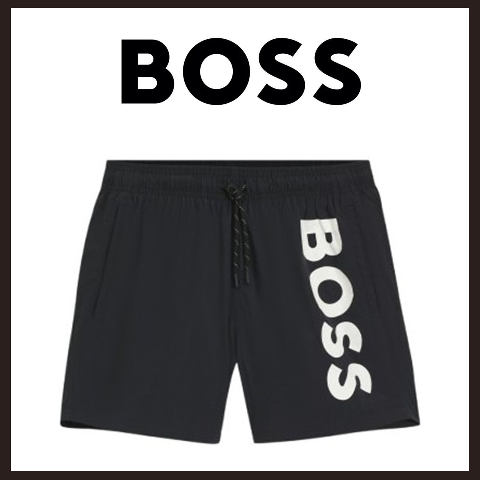 ○★新品未使用　BOSS（ボス）　リコ　スイムショーツ　S　ブラック 新品未使用 HUGO BOSS（ヒューゴボス） クイックドライ スイムショーツ